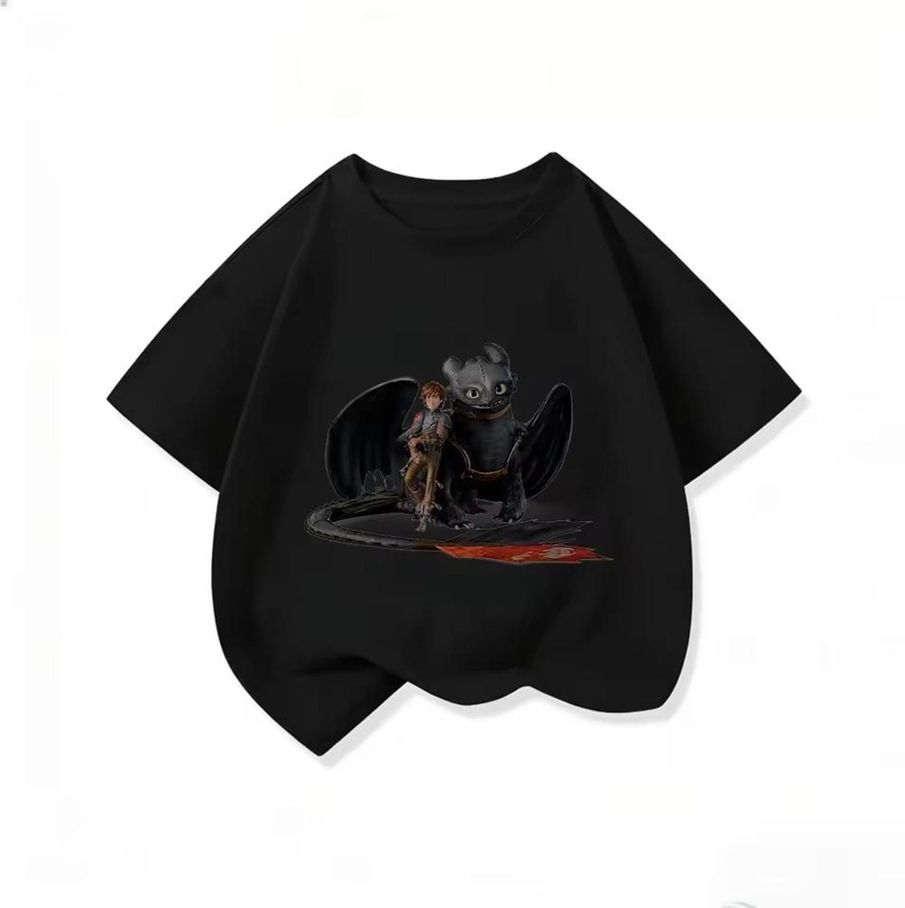 How To Train Your Dragon Unisex T-Shirt, Hiccup Toothless Cartoon Tee